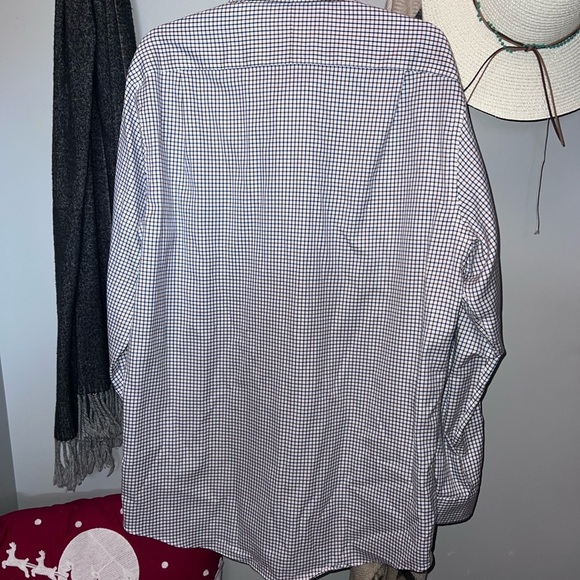 Jos. A. Bank Men's Checkered Shirt - Blue and White - A1 - Picture 3 of 3